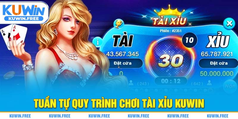 Tuần tự quy trình chơi Tài Xỉu Kuwin